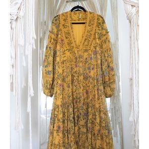 Free People Yellow Maxi Dress